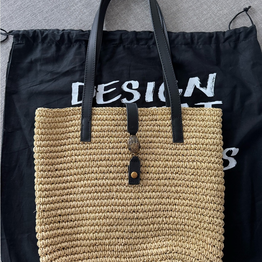 Kurt Geiger London Hampton Raffia Woven Tote